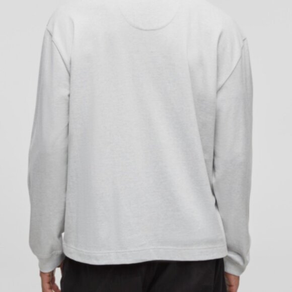 Mode of One Mens Long Sleeve Relaxed Space Guy Graphic Tshirt Heather Grey L - Picture 4 of 9